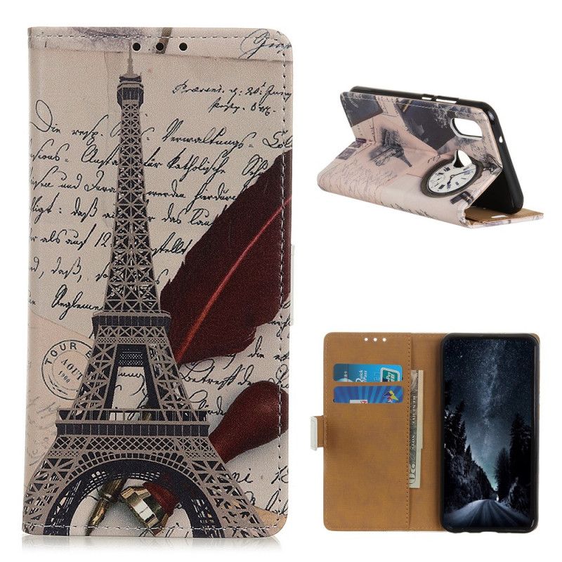 Flip Case Samsung Galaxy A10s Runoilijan Eiffel-Torni