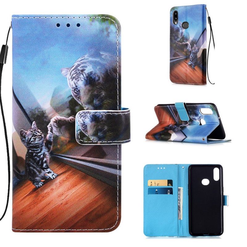 Flip Case Samsung Galaxy A10s Ruskea Vaaleansininen Ernest Ja Heijastus