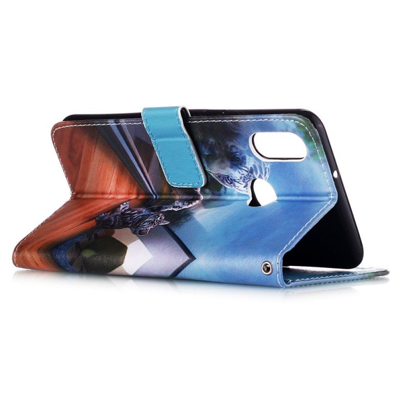 Flip Case Samsung Galaxy A10s Ruskea Vaaleansininen Ernest Ja Heijastus