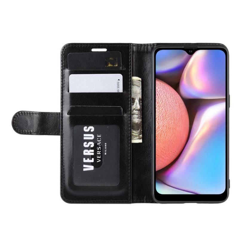 Kotelot Samsung Galaxy A10s Valkoinen Musta Nahkatyyli