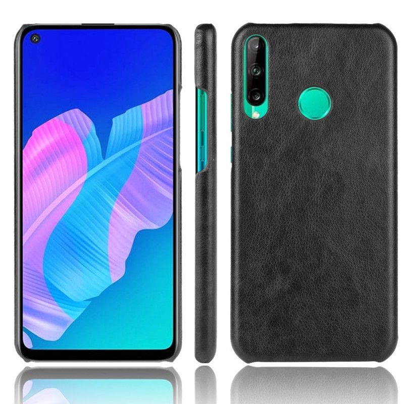 Case Kuoret Huawei P40 Lite E / Y7p Harmaa Musta Puhelinkuoret Suorituskykyinen Litsi Nahkainen Vaikutus