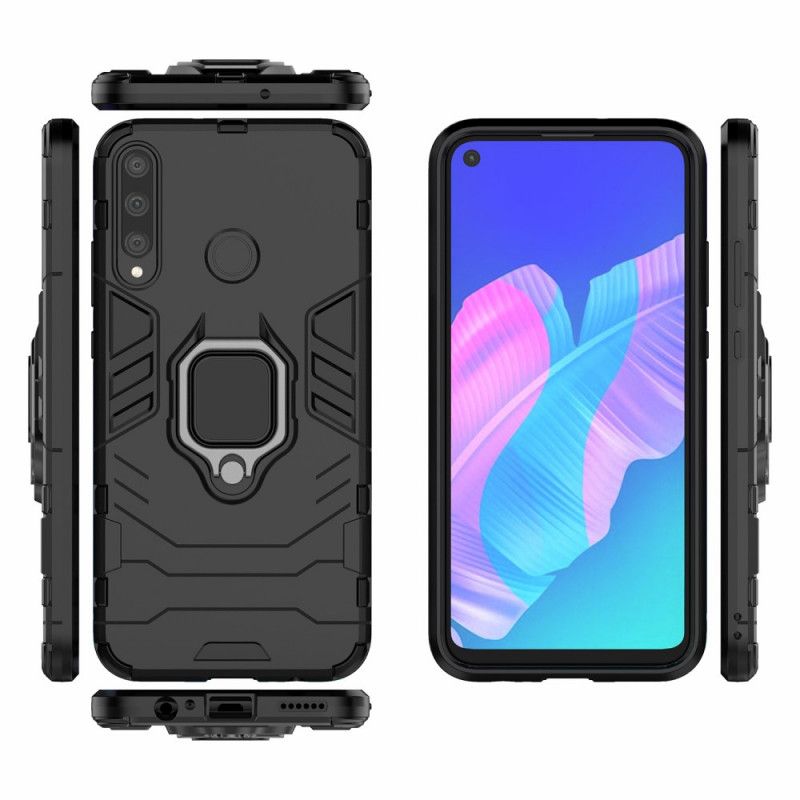 Case Kuoret Huawei P40 Lite E / Y7p Punainen Musta Puhelinkuoret Kestävä Rengas