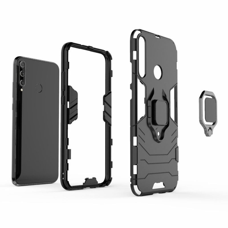 Case Kuoret Huawei P40 Lite E / Y7p Punainen Musta Puhelinkuoret Kestävä Rengas