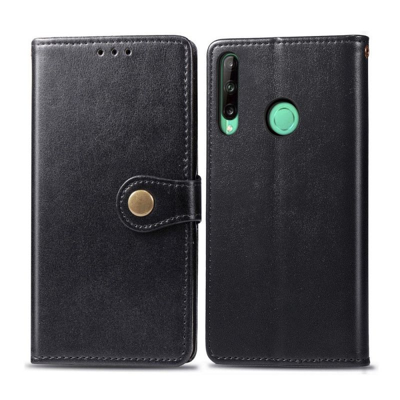 Flip Case Huawei P40 Lite E / Y7p Vihreä Musta Tekonahka Ja Vintage Lukko