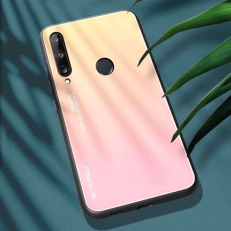 Kuori Huawei P40 Lite E / Y7p Vaaleanpunainen Punainen Ole Itse Karkaistu Lasi Suojakuori