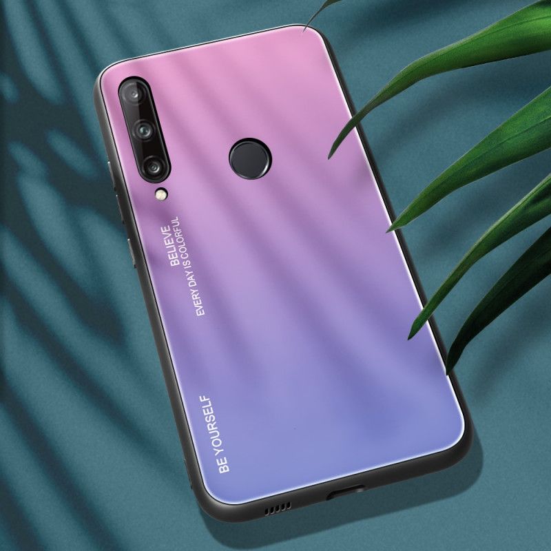 Kuori Huawei P40 Lite E / Y7p Vaaleanpunainen Punainen Ole Itse Karkaistu Lasi Suojakuori