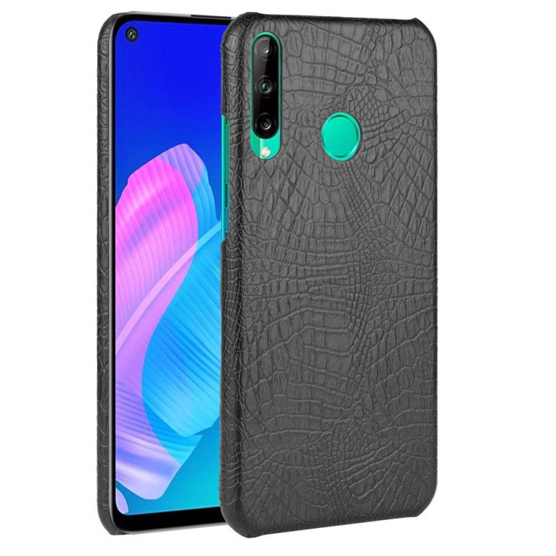 Kuori Huawei P40 Lite E / Y7p Valkoinen Musta Krokotiilin Ihovaikutus