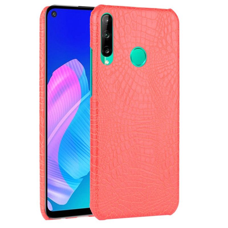 Kuori Huawei P40 Lite E / Y7p Valkoinen Musta Krokotiilin Ihovaikutus