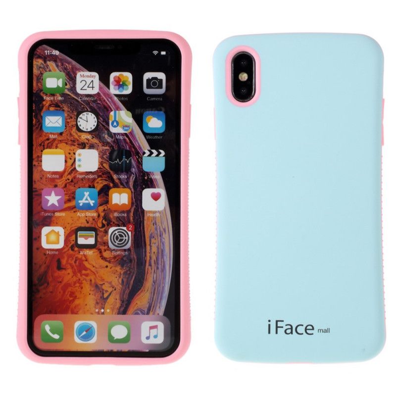 Case Kuoret iPhone X Keltainen Vaaleanpunainen Puhelinkuoret Iface Mall Macaron -Sarja