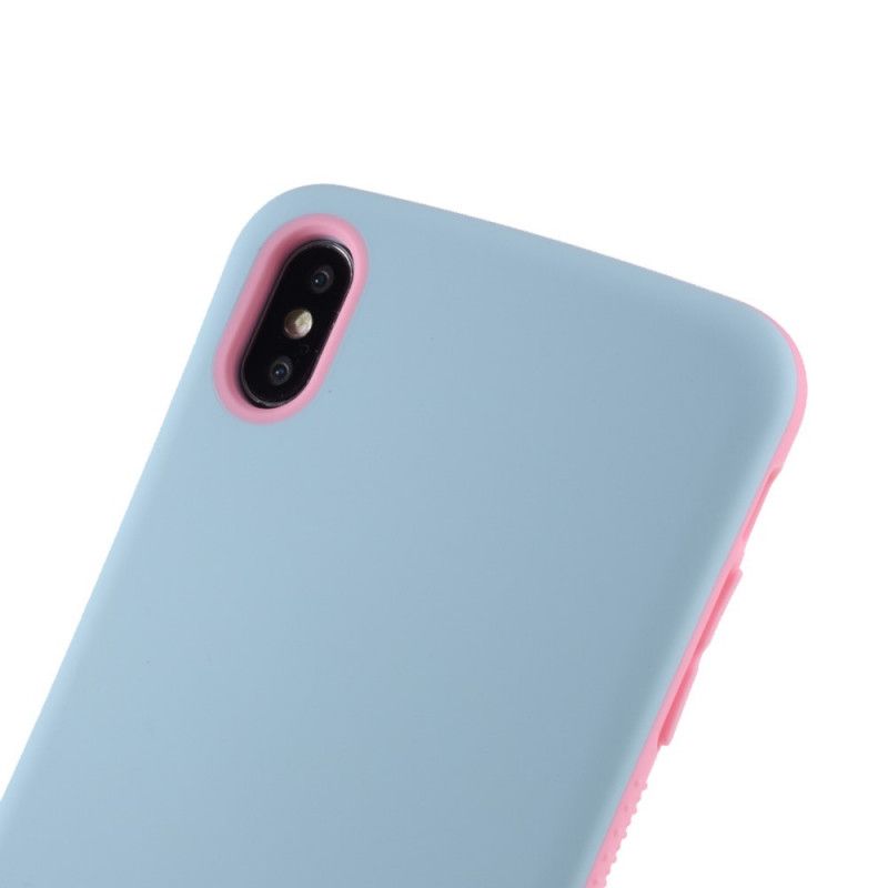 Case Kuoret iPhone X Keltainen Vaaleanpunainen Puhelinkuoret Iface Mall Macaron -Sarja