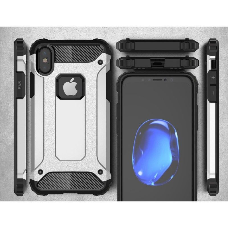 Case Kuoret iPhone X Punainen Musta Puhelinkuoret Perhe