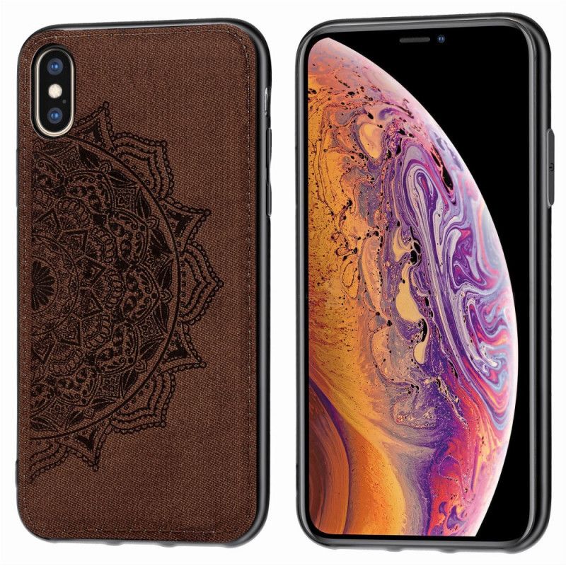 Case Kuoret iPhone X Ruskea Puhelinkuoret Kangas Ja Mandala