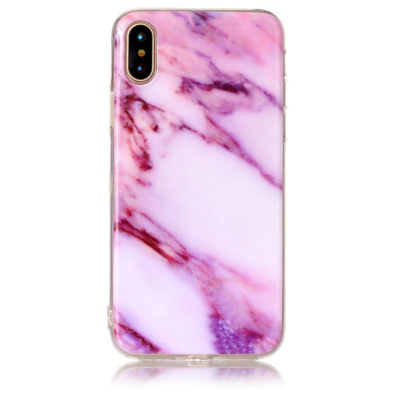 Case Kuoret iPhone X Valkoinen Musta Puhelinkuoret Marmori