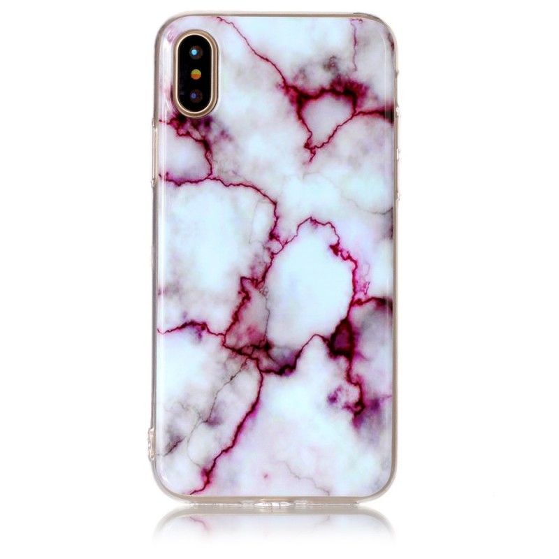 Case Kuoret iPhone X Valkoinen Musta Puhelinkuoret Marmori