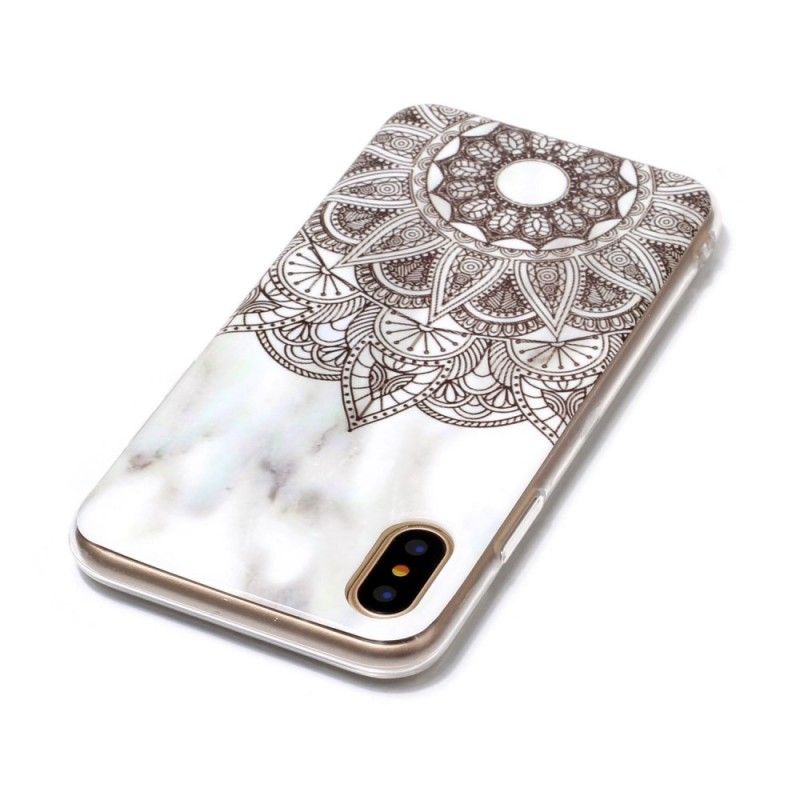 Kuori iPhone X Marmoroitu Mandala