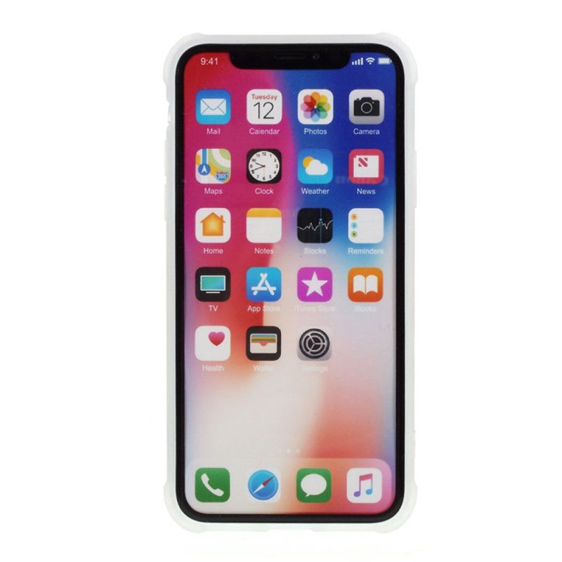 Kuori iPhone X Purppura Valkoinen Räikeä Geometrinen Marmori