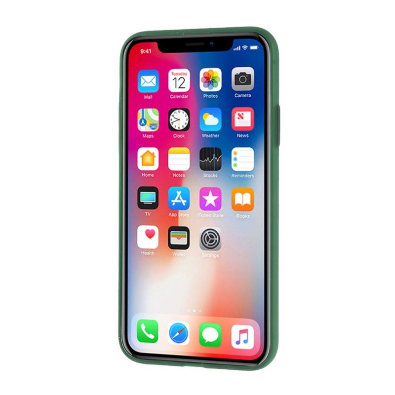 Kuori iPhone X Vaaleanpunainen Valkoinen Läpikuultavat Silikonivärit