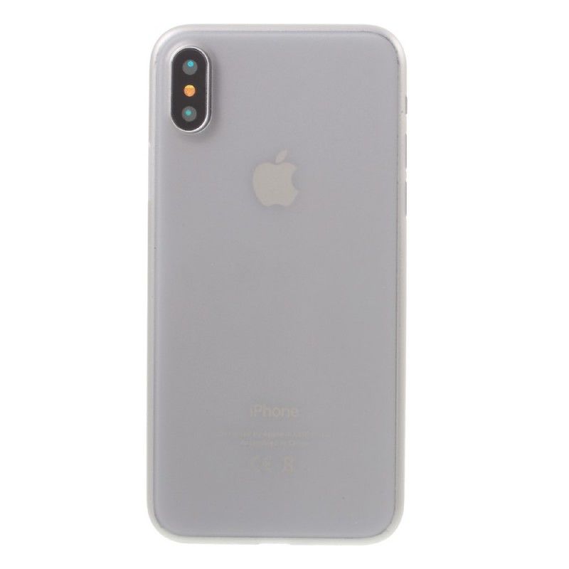 Kuori iPhone X Valkoinen Musta Erittäin Hieno Matta