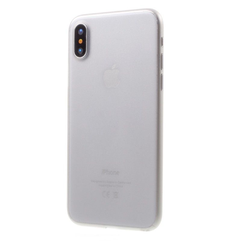 Kuori iPhone X Valkoinen Musta Erittäin Hieno Matta