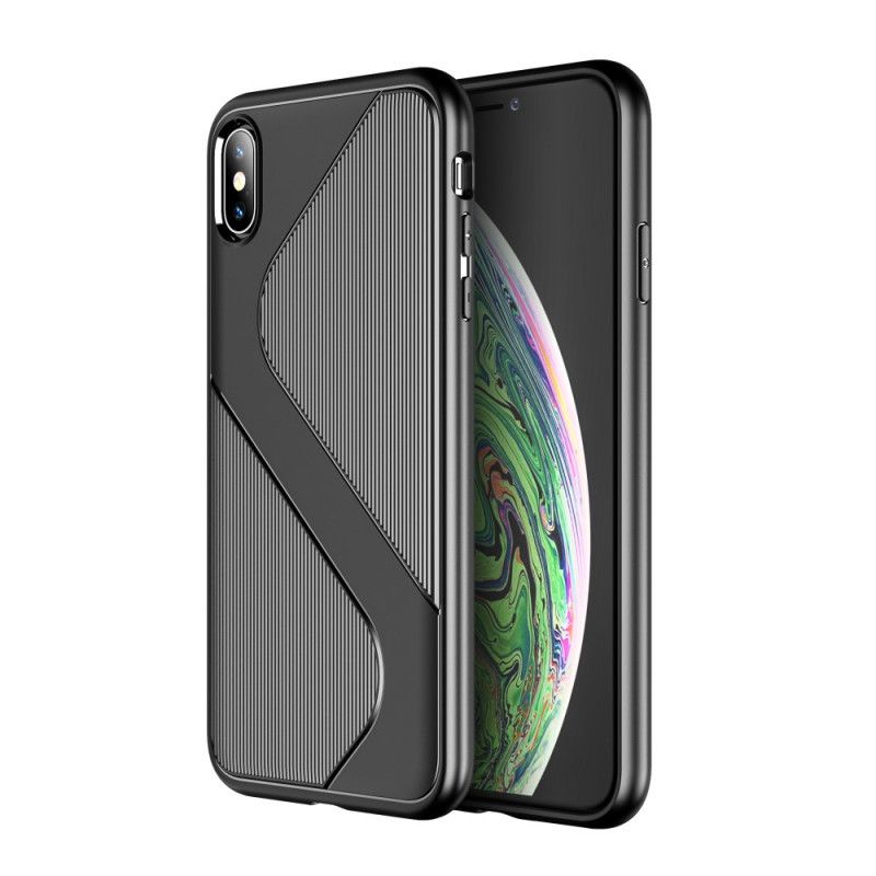 Kuori iPhone X Vihreä Musta S-Kuvioitu Muotoilu Suojakuori