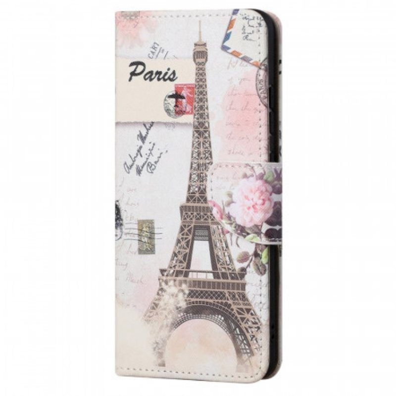 Flip Case Xiaomi Redmi Note 11 / 11S Retro Eiffel-torni