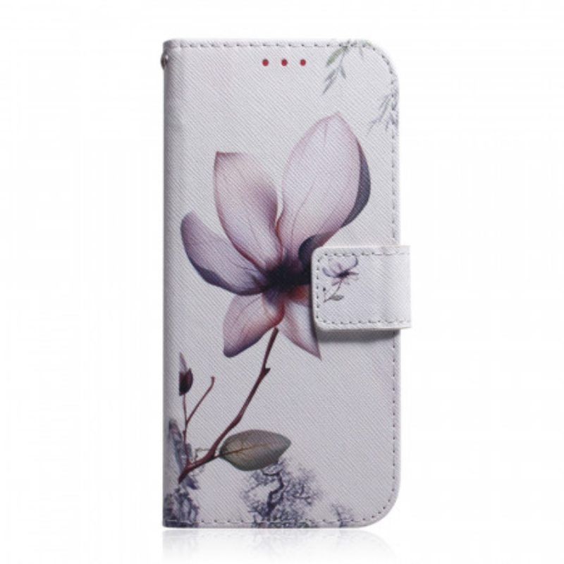 Nahkakotelo Samsung Galaxy S22 Plus 5G Flower Dusty Pink