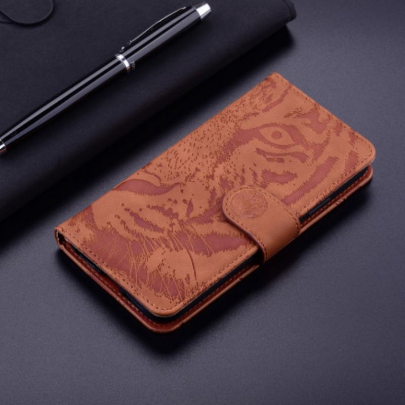 Kotelot Huawei P50 Pro Tiger Face Print