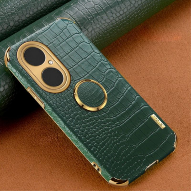 Kuori Case Huawei P50 Pro Puhelinkuoret Crocodile Skin Effect Sormusteline