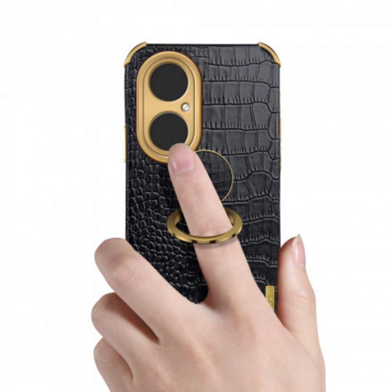 Kuori Case Huawei P50 Pro Puhelinkuoret Crocodile Skin Effect Sormusteline