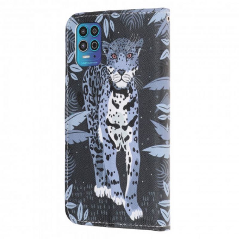 Flip Kotelot Moto G100 Leopard Strappy