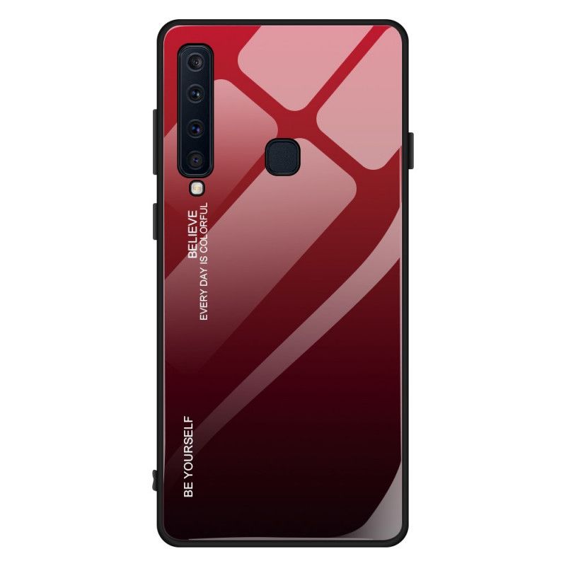 Case Kuoret Samsung Galaxy A9 Magenta Punainen Puhelinkuoret Ole Itse Karkaistu Lasi