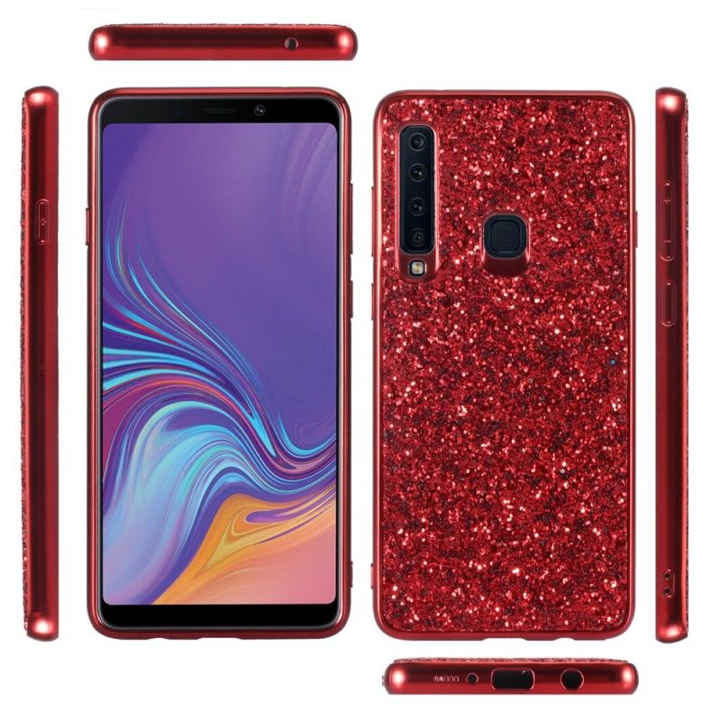 Case Kuoret Samsung Galaxy A9 Punainen Musta Puhelinkuoret Olen Kimalteleva