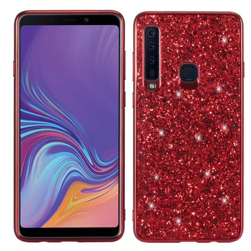 Case Kuoret Samsung Galaxy A9 Punainen Musta Puhelinkuoret Olen Kimalteleva