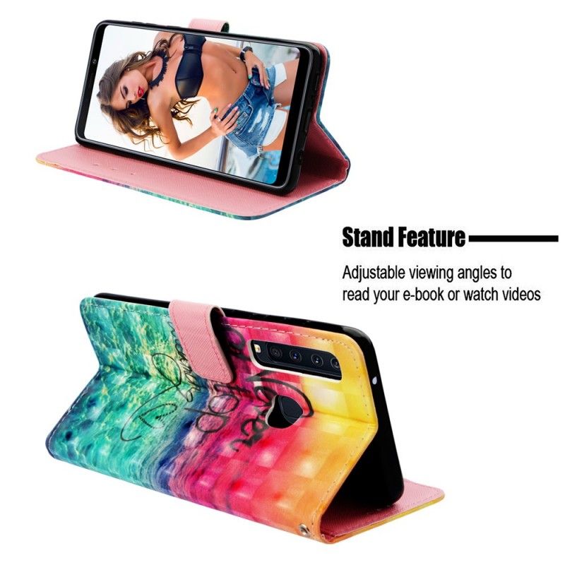 Flip Case Samsung Galaxy A9 Älä Koskaan Lopeta Unelmoimista