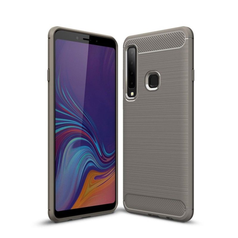 Kuori Samsung Galaxy A9 Harmaa Musta Harjattu Hiilikuitu