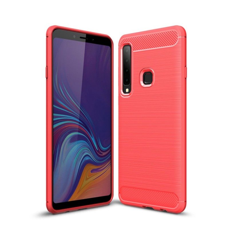 Kuori Samsung Galaxy A9 Harmaa Musta Harjattu Hiilikuitu