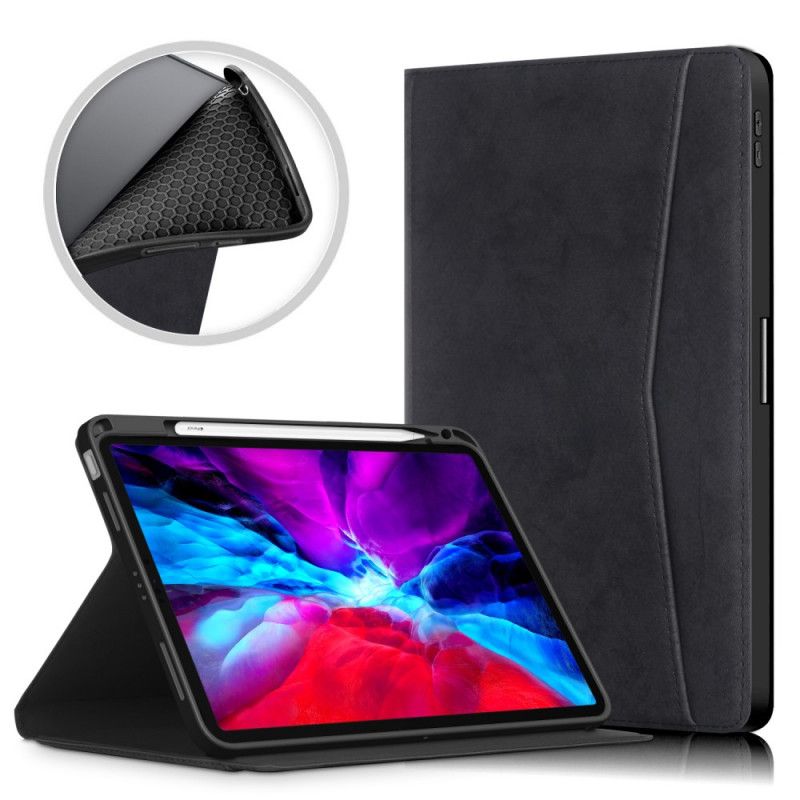 Case iPad Air 10.9" (2020) Harmaa Musta Puhelinkuoret Nahkaefektin Yrityskotelo