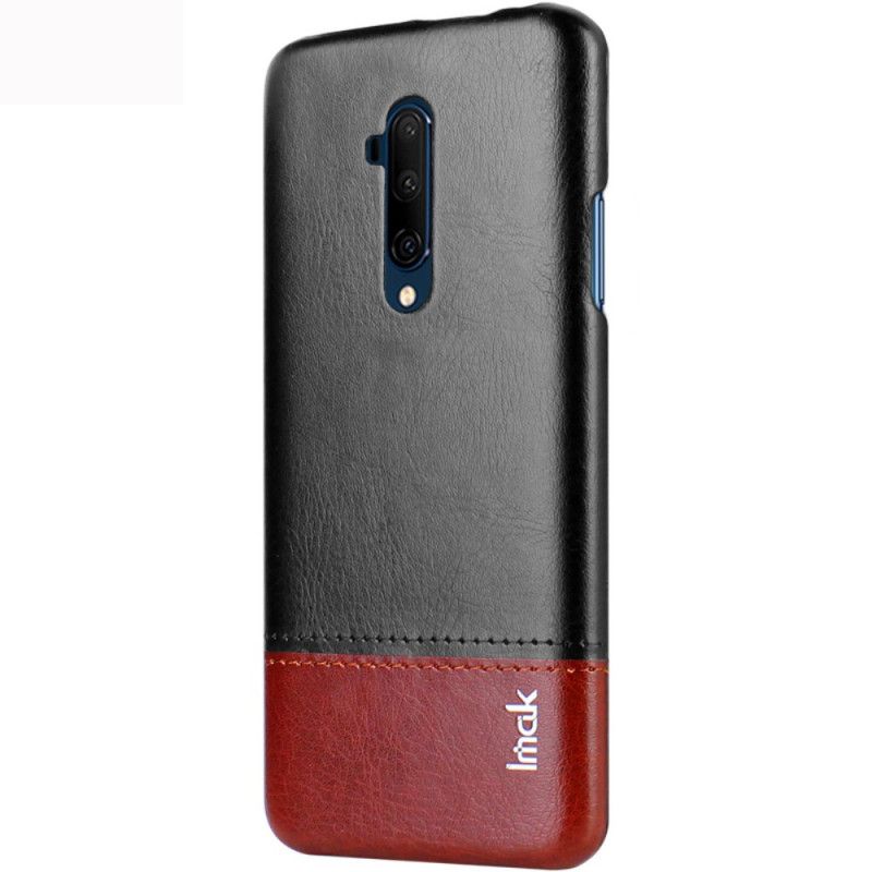 Case Kuoret OnePlus 7T Pro Punainen Musta Puhelinkuoret Imak Ruiyi -Sarjan Nahkaefekti