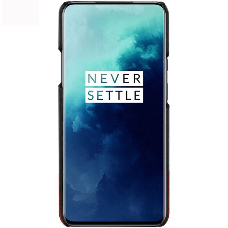 Case Kuoret OnePlus 7T Pro Punainen Musta Puhelinkuoret Imak Ruiyi -Sarjan Nahkaefekti