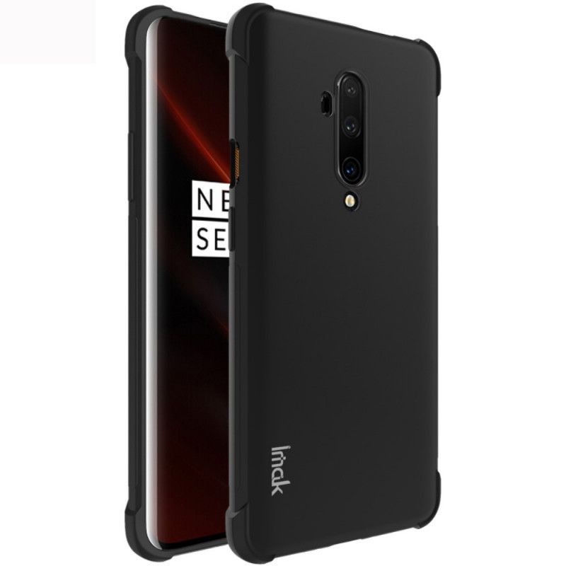 Kuori OnePlus 7T Pro Harmaa Musta Joustava Silikoni Imak-Seulakalvolla