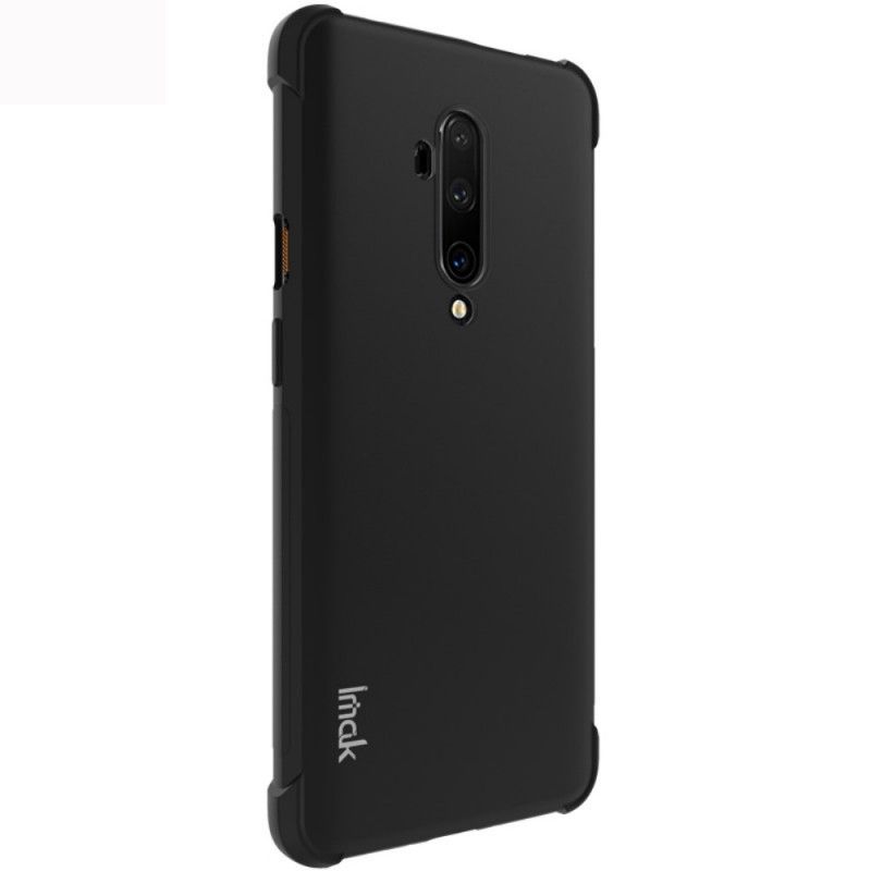 Kuori OnePlus 7T Pro Harmaa Musta Joustava Silikoni Imak-Seulakalvolla