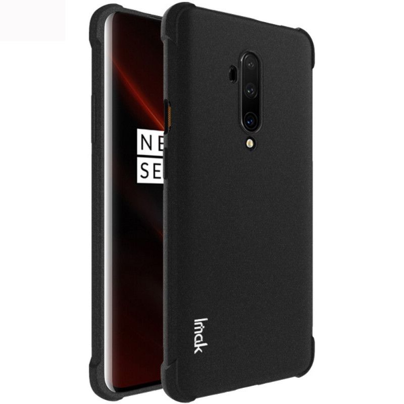 Kuori OnePlus 7T Pro Harmaa Musta Joustava Silikoni Imak-Seulakalvolla