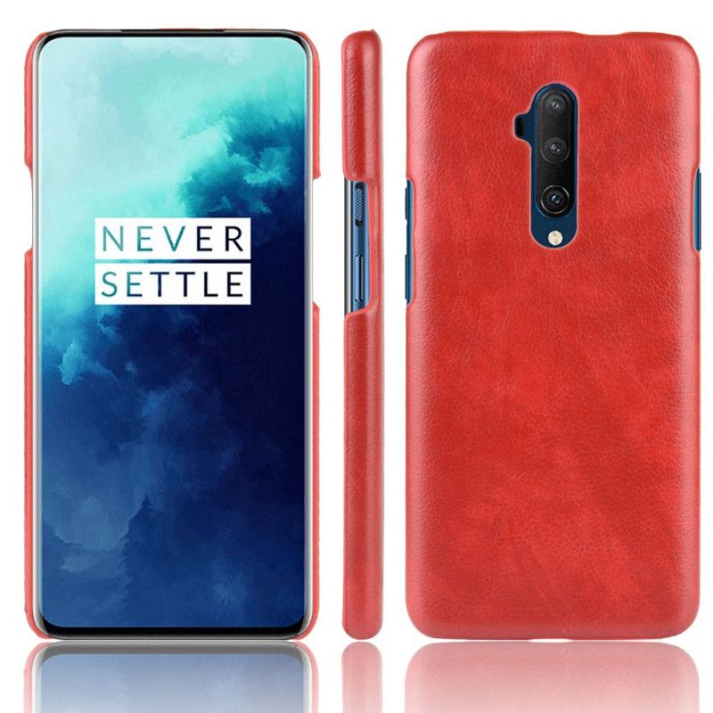 Kuori OnePlus 7T Pro Harmaa Musta Litsi Nahkaa