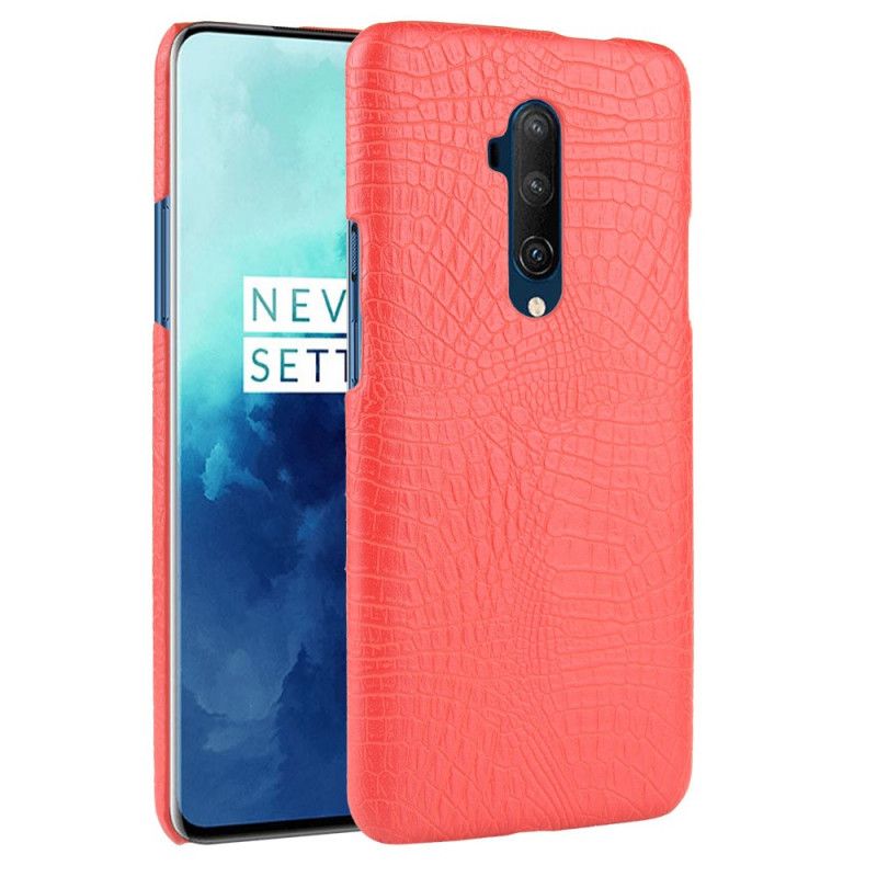 Kuori OnePlus 7T Pro Valkoinen Musta Krokotiilin Ihovaikutus