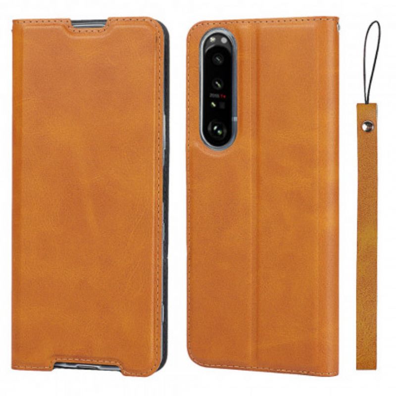 Flip Kotelot Sony Xperia 1 Iii Faux Leather Class Strappy