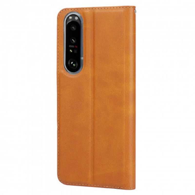 Flip Kotelot Sony Xperia 1 Iii Faux Leather Class Strappy