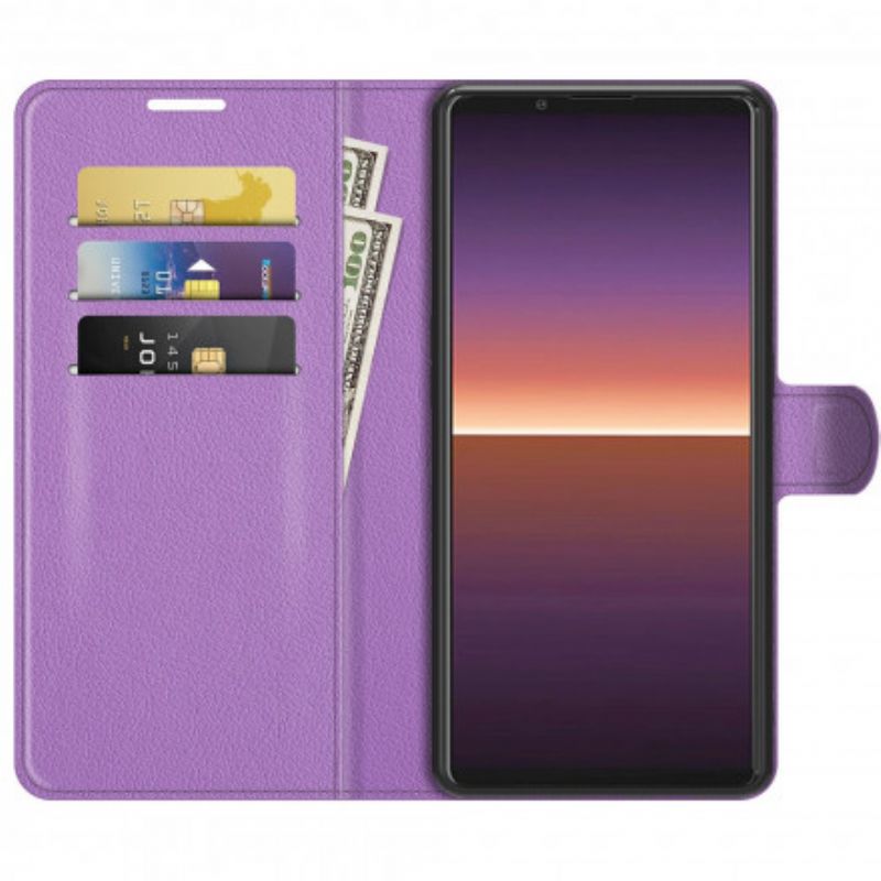 Flip Kotelot Sony Xperia 1 Iii Klassinen Litsiefekti