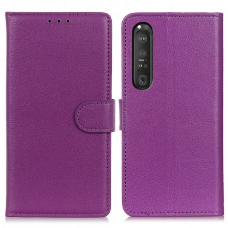 Flip Kotelot Sony Xperia 1 Iii Lychee Faux Leather