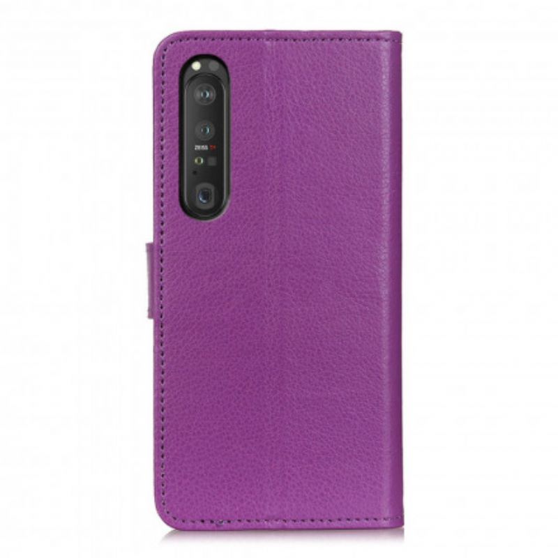 Flip Kotelot Sony Xperia 1 Iii Lychee Faux Leather