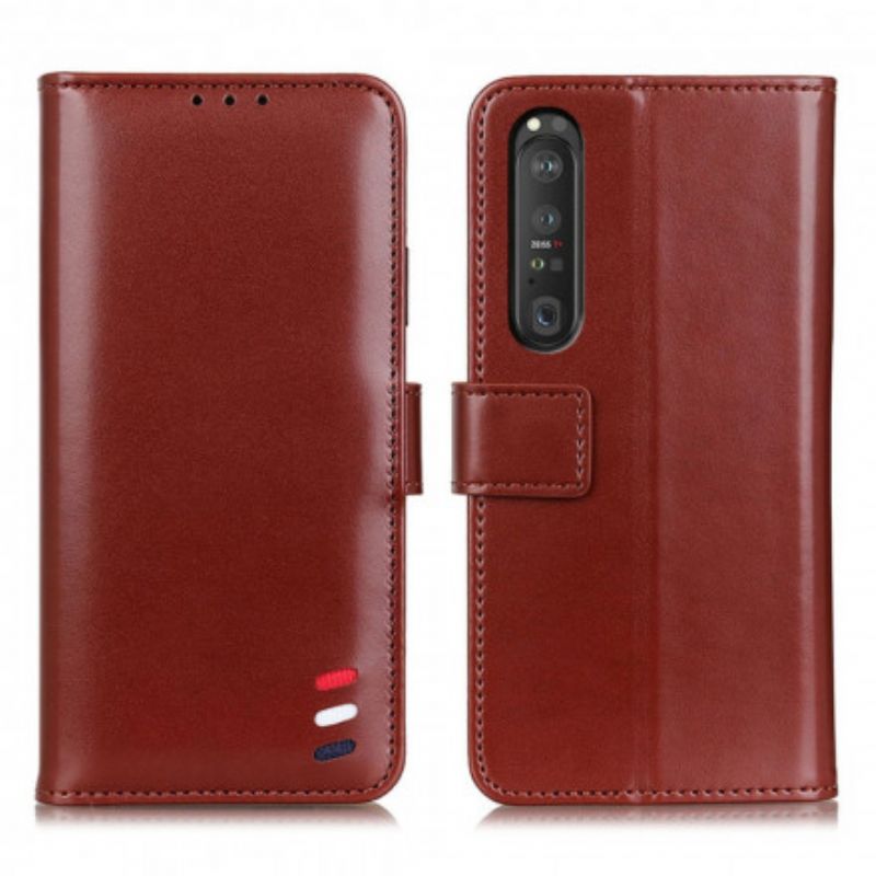 Flip Kotelot Sony Xperia 1 Iii Tricolor Leather Effect